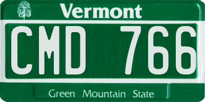 VT license plate CMD766