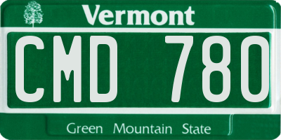 VT license plate CMD780
