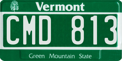 VT license plate CMD813