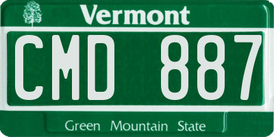 VT license plate CMD887