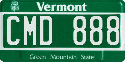 VT license plate CMD888