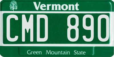 VT license plate CMD890