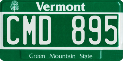 VT license plate CMD895