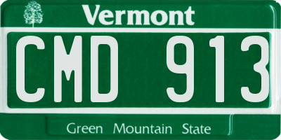 VT license plate CMD913