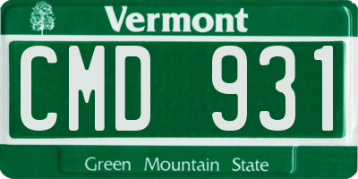 VT license plate CMD931