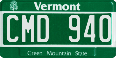 VT license plate CMD940