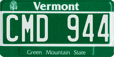 VT license plate CMD944