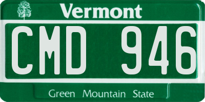 VT license plate CMD946