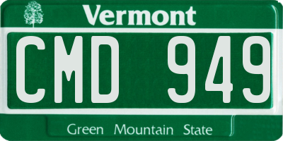 VT license plate CMD949