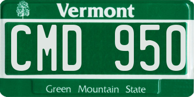 VT license plate CMD950