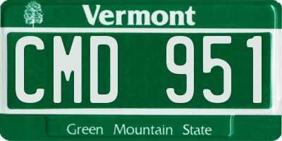 VT license plate CMD951