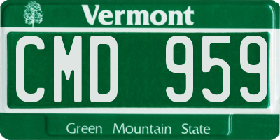 VT license plate CMD959