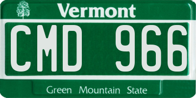 VT license plate CMD966