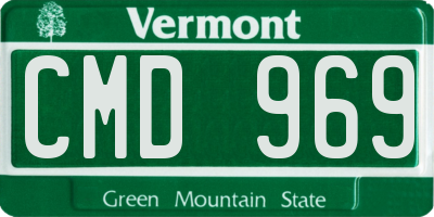 VT license plate CMD969
