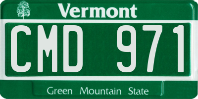 VT license plate CMD971