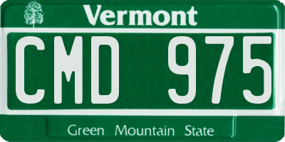 VT license plate CMD975