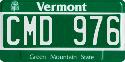 VT license plate CMD976