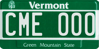 VT license plate CME000
