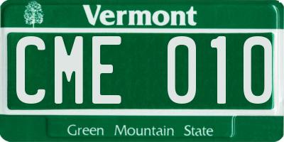 VT license plate CME010