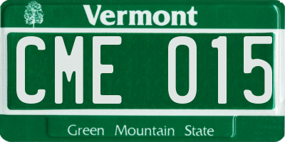 VT license plate CME015