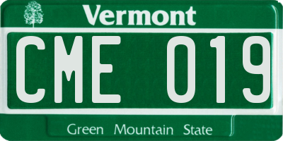 VT license plate CME019