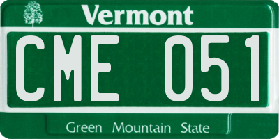 VT license plate CME051