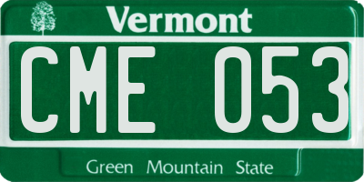 VT license plate CME053