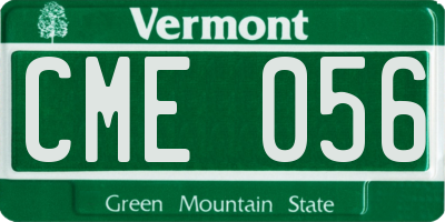 VT license plate CME056