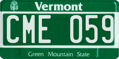 VT license plate CME059