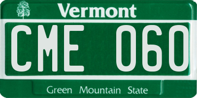 VT license plate CME060