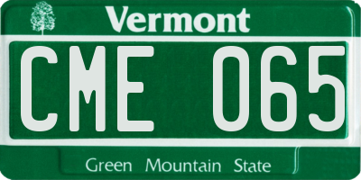 VT license plate CME065