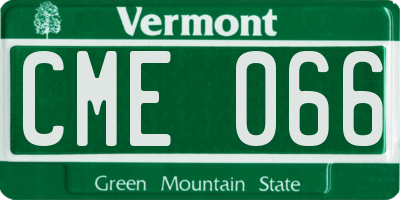 VT license plate CME066