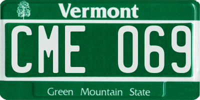 VT license plate CME069