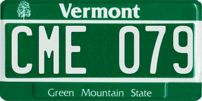 VT license plate CME079