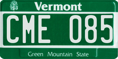 VT license plate CME085