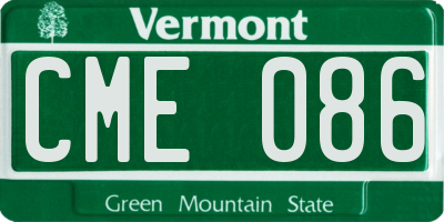 VT license plate CME086