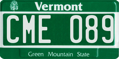 VT license plate CME089