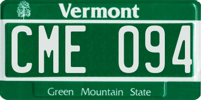 VT license plate CME094