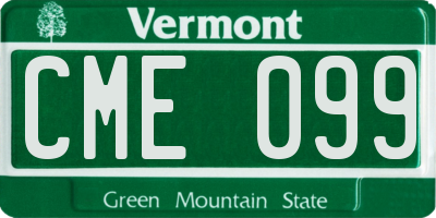VT license plate CME099
