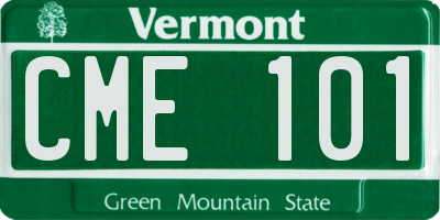 VT license plate CME101