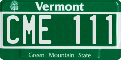 VT license plate CME111