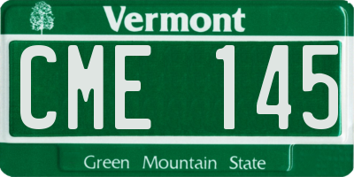 VT license plate CME145