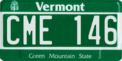 VT license plate CME146