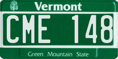 VT license plate CME148