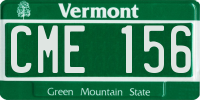 VT license plate CME156