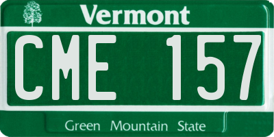 VT license plate CME157