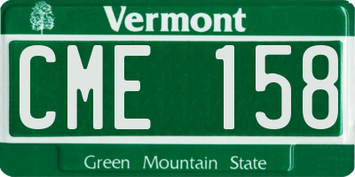 VT license plate CME158