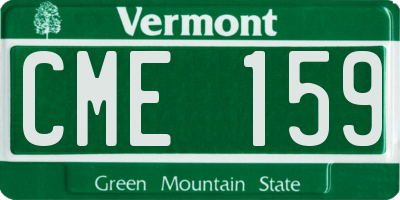 VT license plate CME159