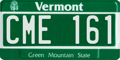 VT license plate CME161
