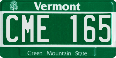 VT license plate CME165